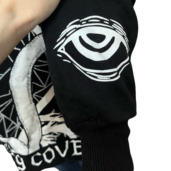 Rogue And Wolf Gothic Hoodie Sweatshirt Tunic Medium Snakes Witchy Baggy Black - Picture 4 of 10